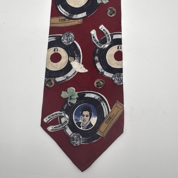 Elvis Presley Collections Mens Tie Good Luck Charm 100% Italian Silk Superba - Picture 1 of 8